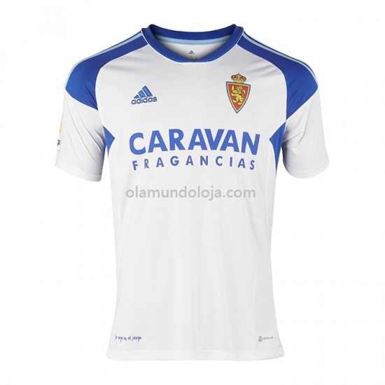 Camisola Real Zaragoza Equipamento Primeiro 2022-2023 Manga Corta